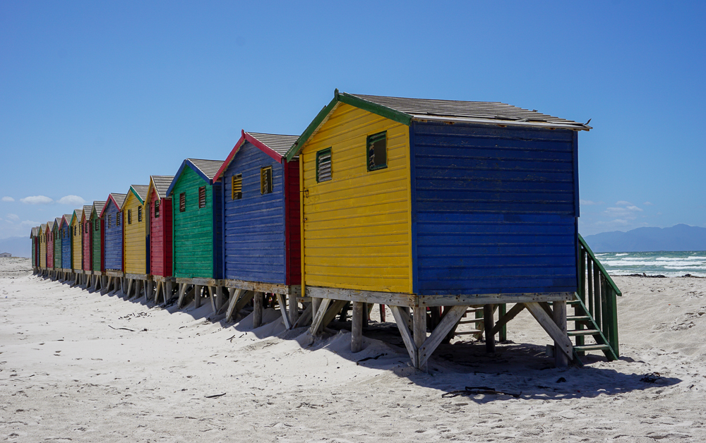 South Africa - muizenberg beach rainbow huts