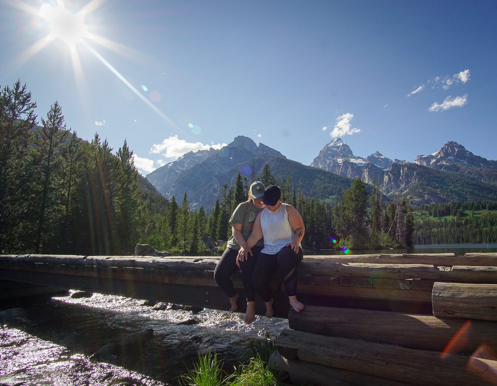 Lesbian couple at Taggart Lake