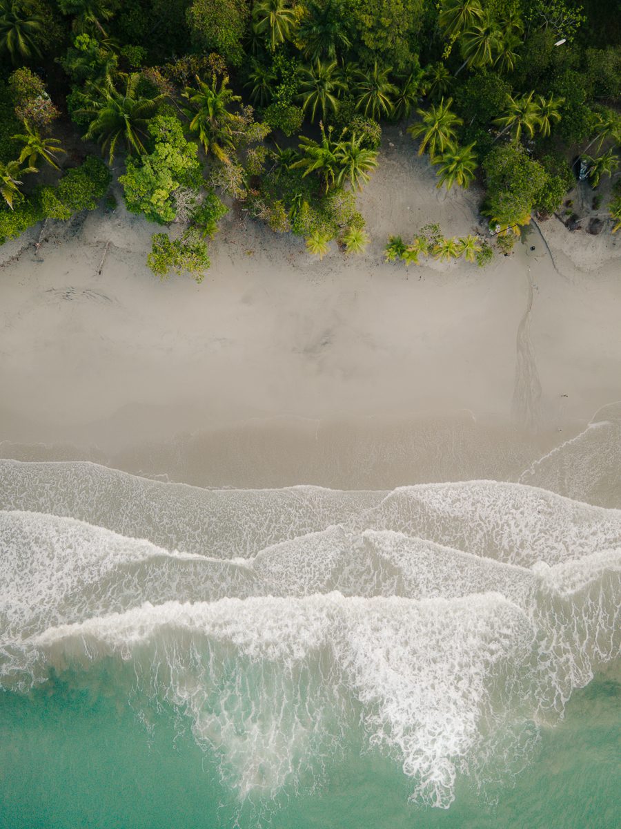 Costa Rica beach from above