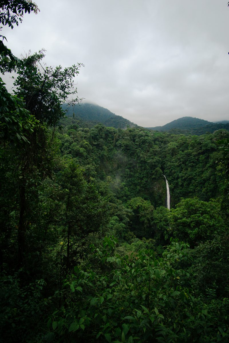 View of La Fortuna Waterfall from afar