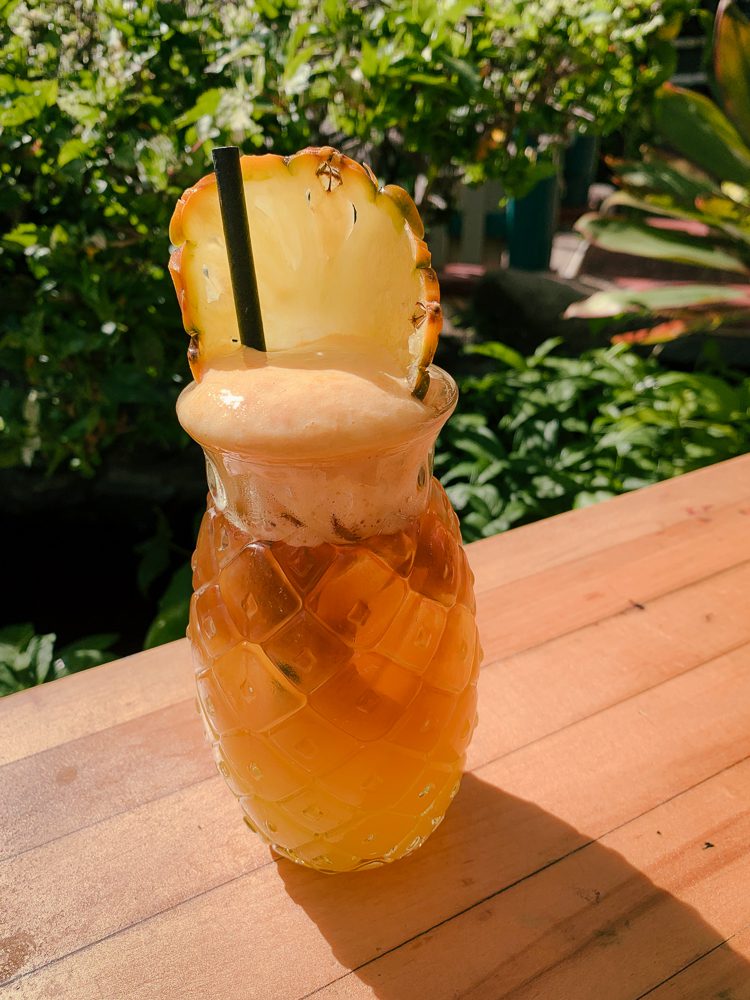 Pineapple Mai Tai at Down the Hatch in Maui Hawaii